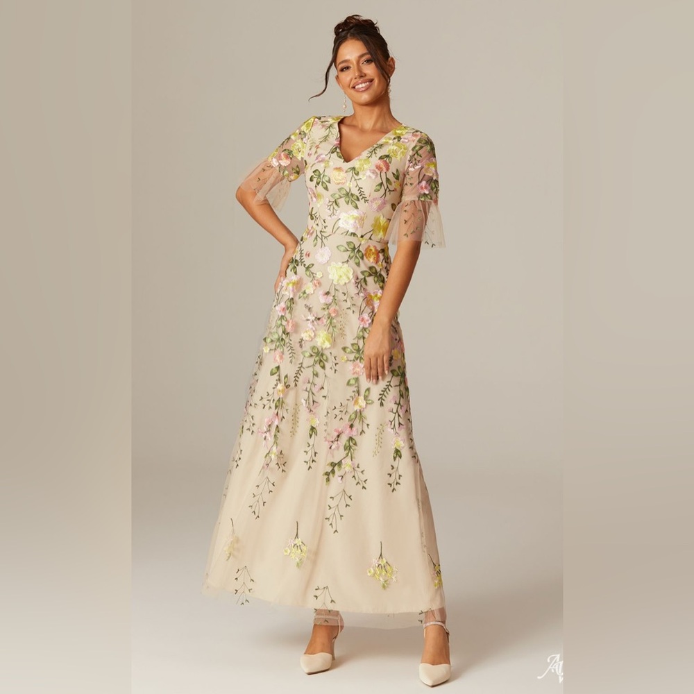 Floral Embroidered Maxi Dress